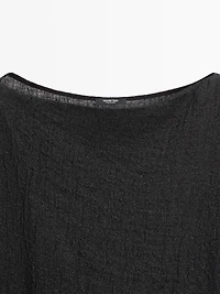 Robe midi asymétrique lin