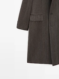 Long herringbone coat - LIMITED
