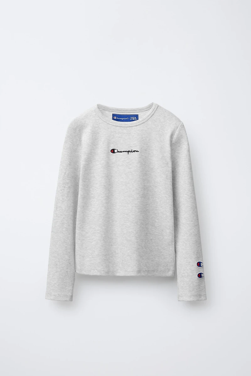 CHAMPION ® X ZARA TEXT RIBBED T-SHIRT