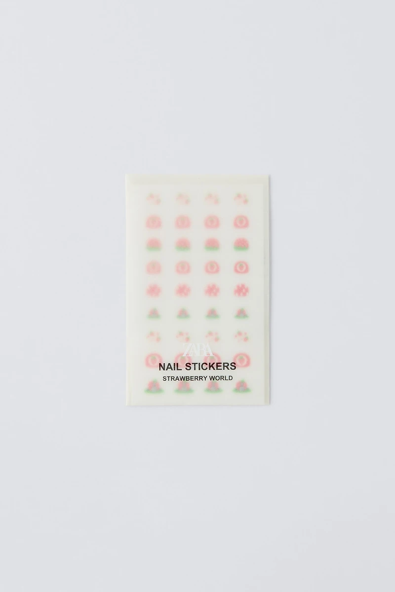 ZARA NAIL STICKERS STRAWBERRY WORLD