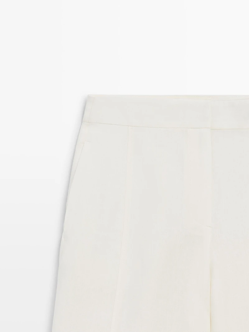 Linen barrel fit pants