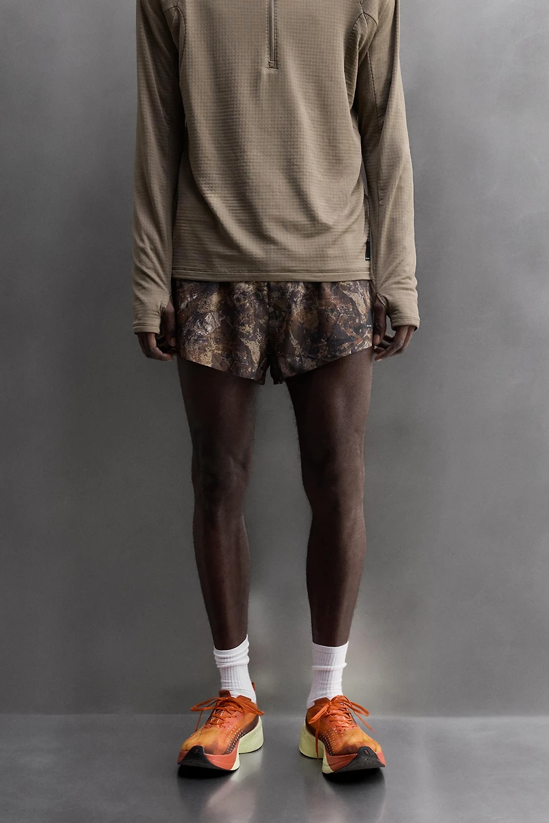 SHORT DE RUNNING IMPRIMÉ ARBRES 3"