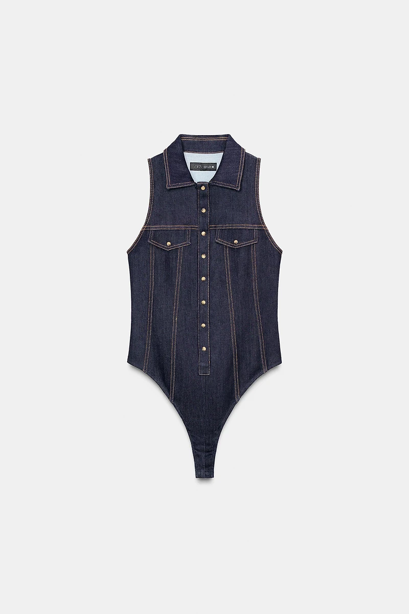Z1975 FITTED DENIM BODYSUIT