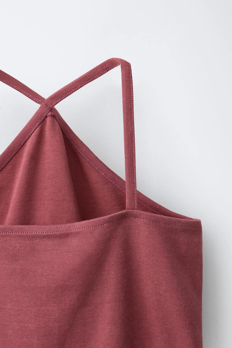 STUDDED HALTER TOP