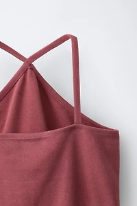 STUDDED HALTER TOP