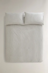 STRIPED PERCALE DUVET COVER