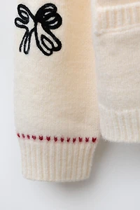 GILET EN MAILLE BRODÉ