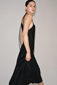 ZW COLLECTION SATIN EFFECT HALTER DRESS
