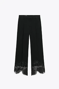 EMBROIDERED HEM CULOTTES
