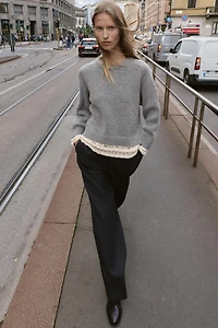 COMBINATION KNIT SWEATER
