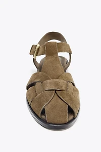 SPLIT LEATHER FISHERMAN SANDALS