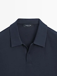 Polo à manches longues avec bouton-pression