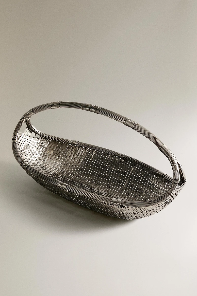 WOVEN METAL BASKET LOW I COLIN KING