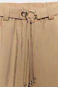 PANTALON DROIT AVEC CEINTURE