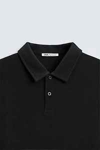 BASIC TEXTURED POLO SHIRT