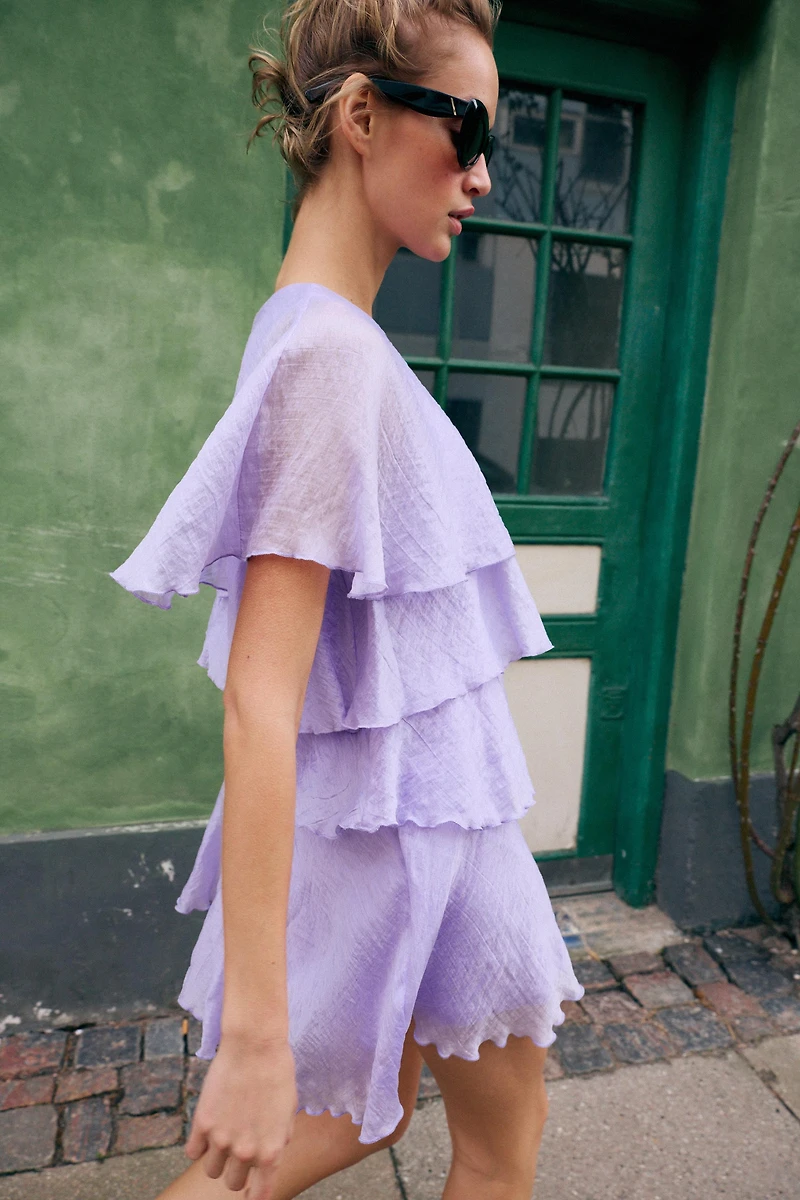 RUFFLED MINI DRESS