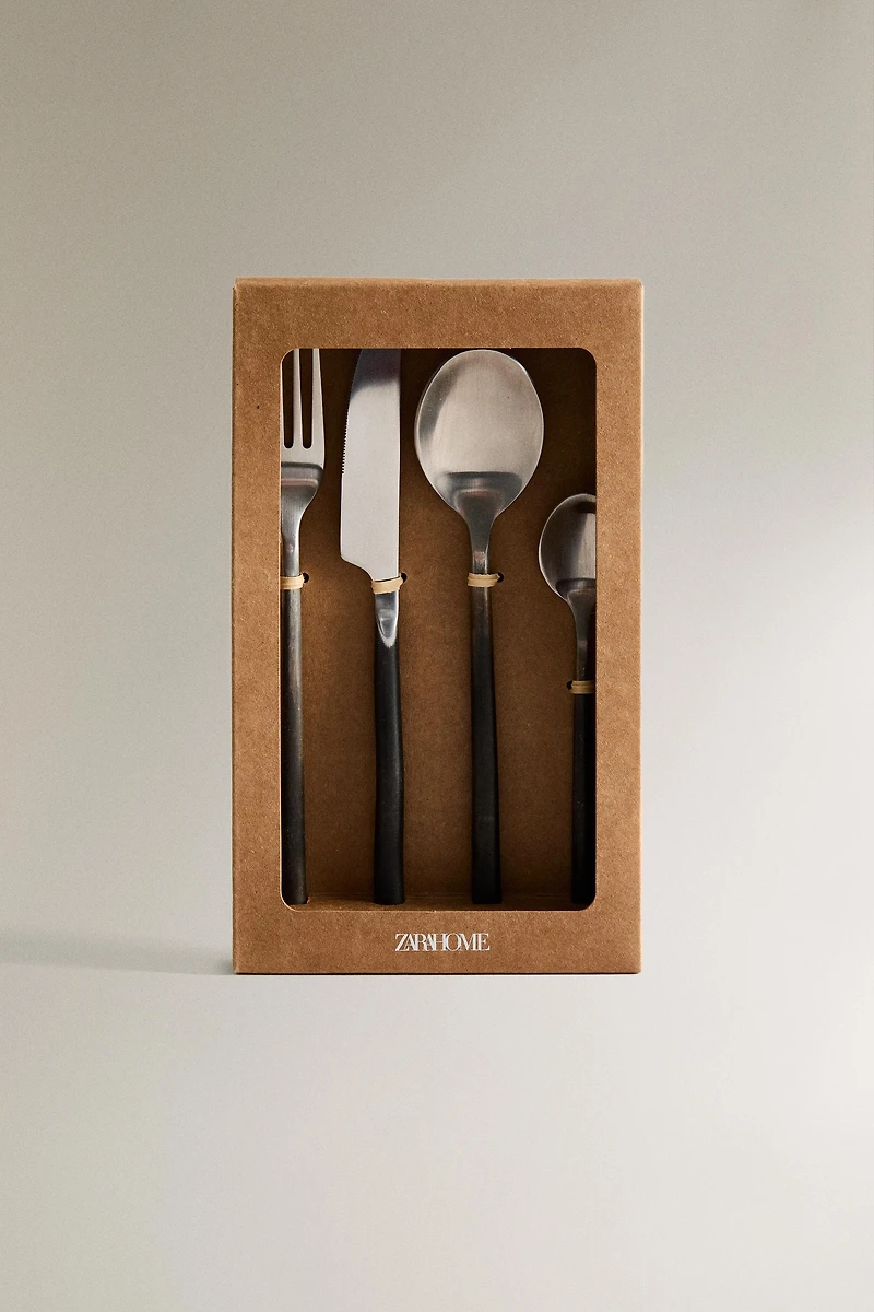 4-PIECE ANTIQUE FINISH FLATWARE SET