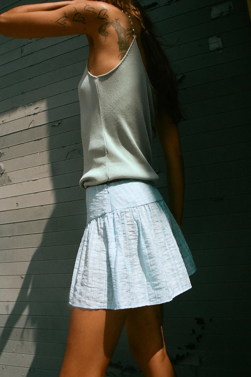 PRINTED A-LINE SHORTS
