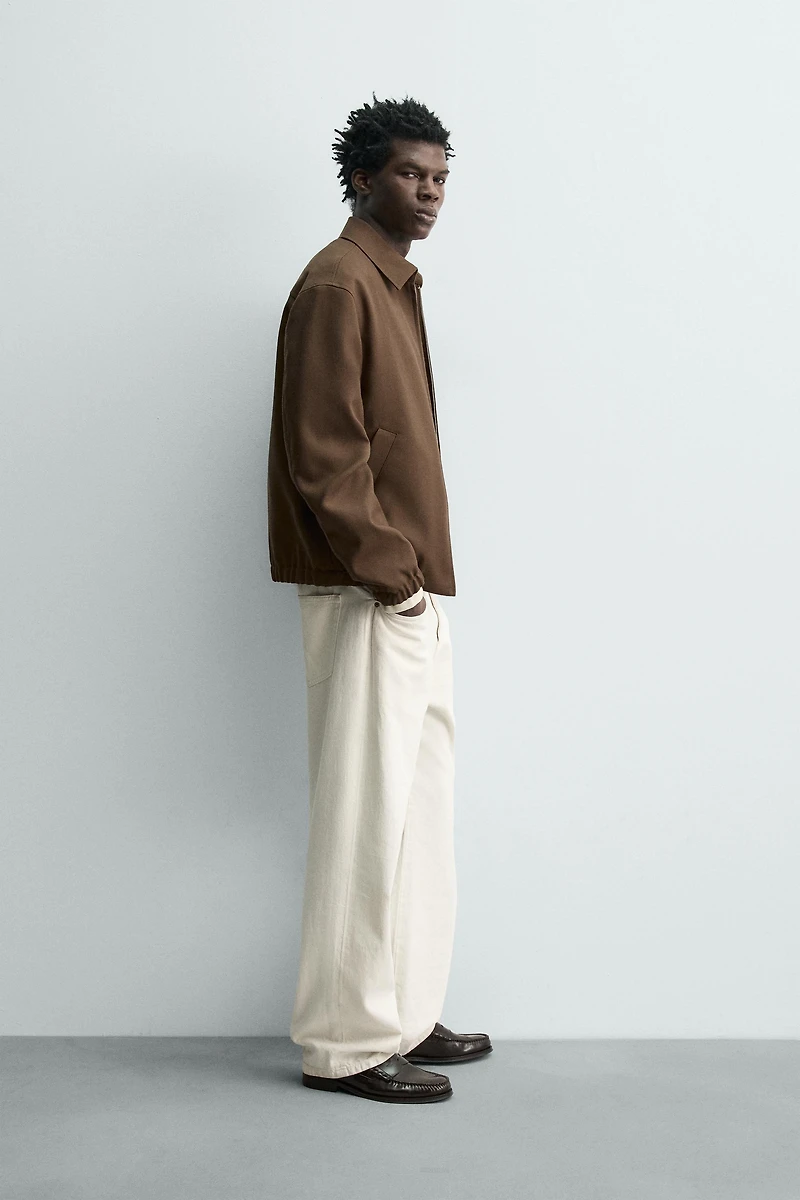 BLOUSON REGULAR FIT 100% LAINE