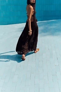 SMOCKED HALTER DRESS