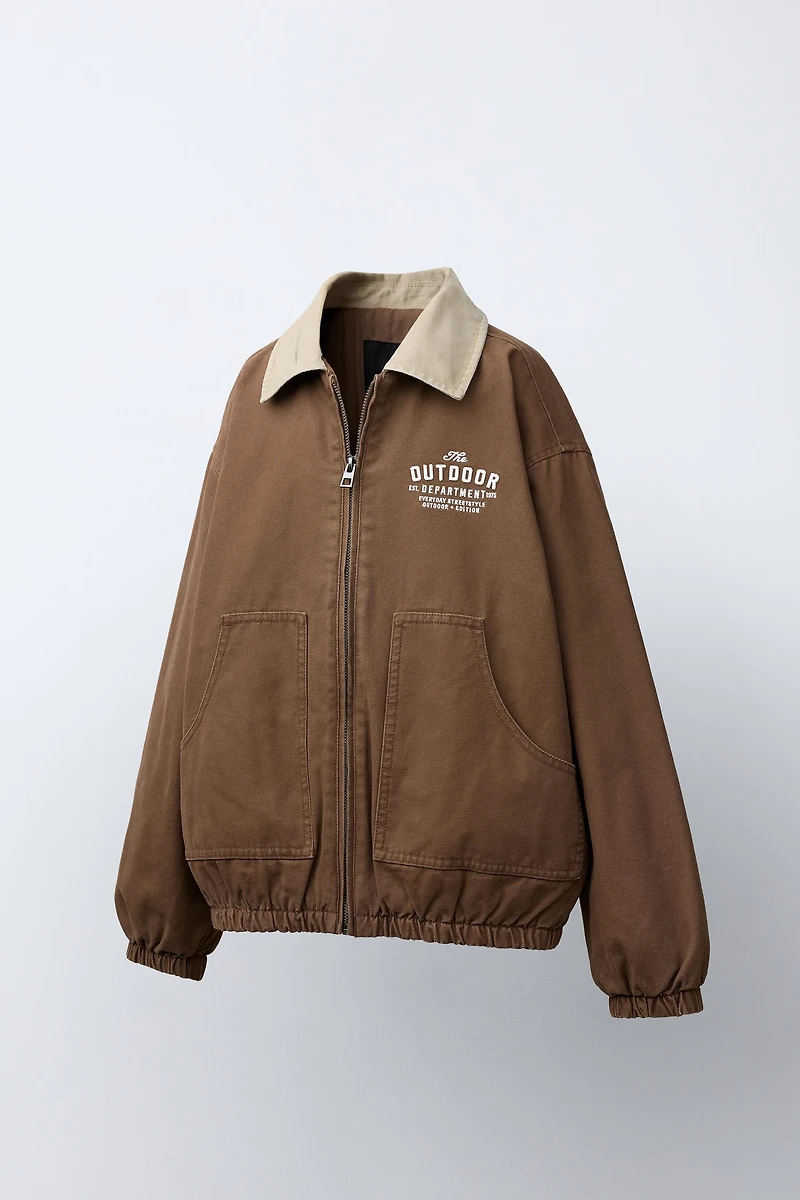 CONTRAST COLLAR JACKET