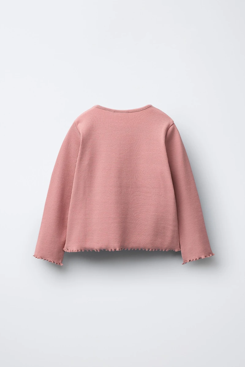 RIBBED HEART T-SHIRT