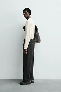 T-SHIRT GAUFRÉ COL TUNISIEN