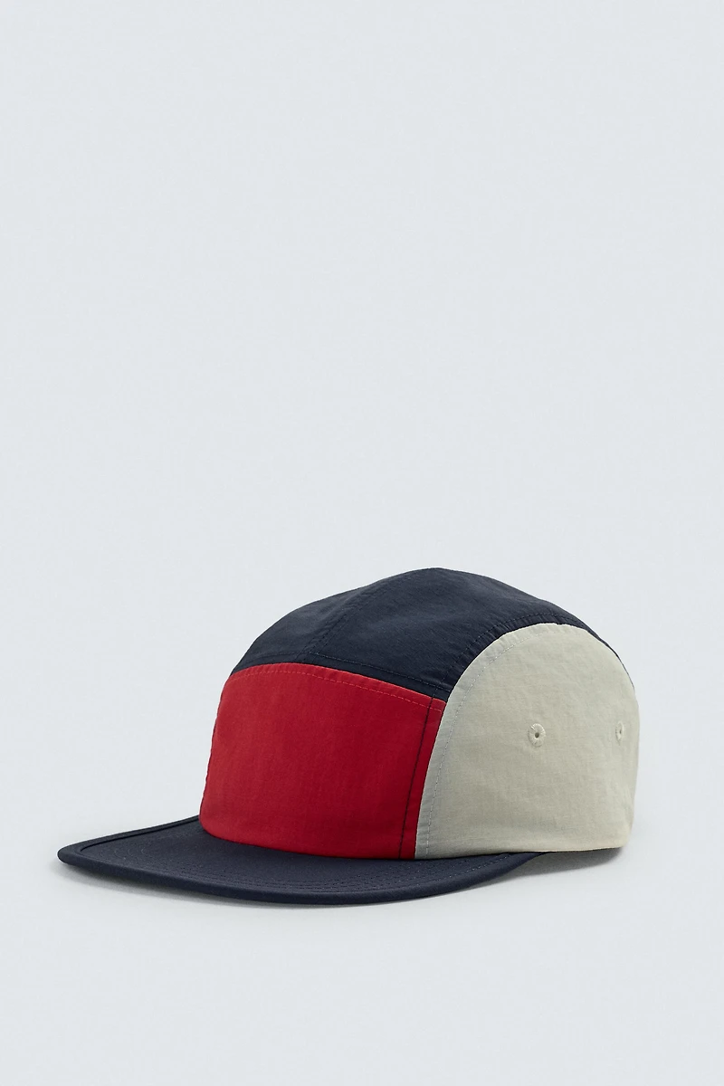 COLOR BLOCK FLAT VISOR TECHNICAL CAP