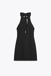 ROBE COURTE HALTER NŒUD