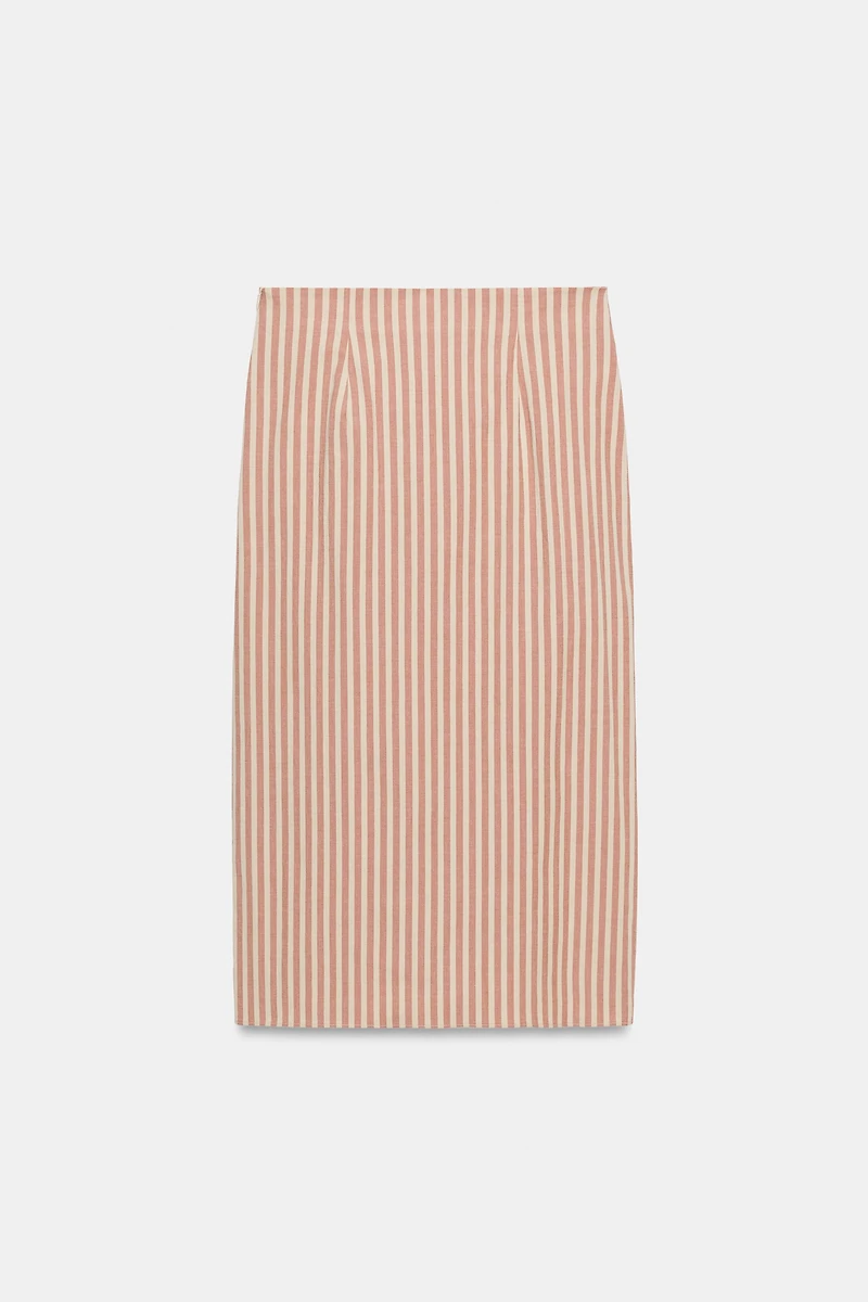 ZW COLLECTION DRAPED STRIPED SKIRT