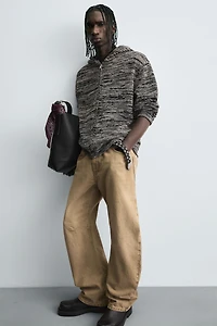 HOODED KNIT CARDIGAN
