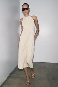 HALTER JACQUARD DRESS