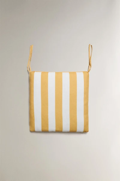 STRIPED CHAIR SEAT CUSHION