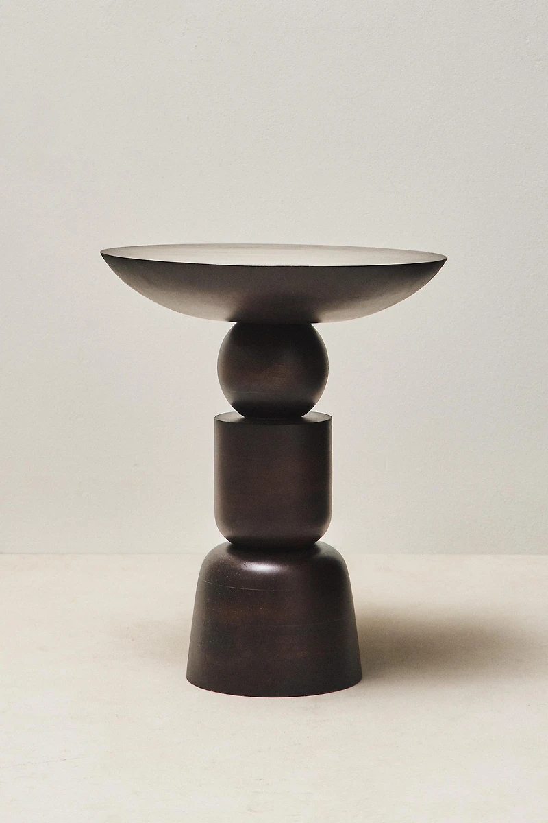 WOODEN SIDE TABLE