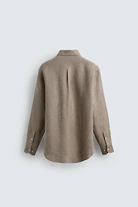 REGULAR FIT 100% LINEN SHIRT