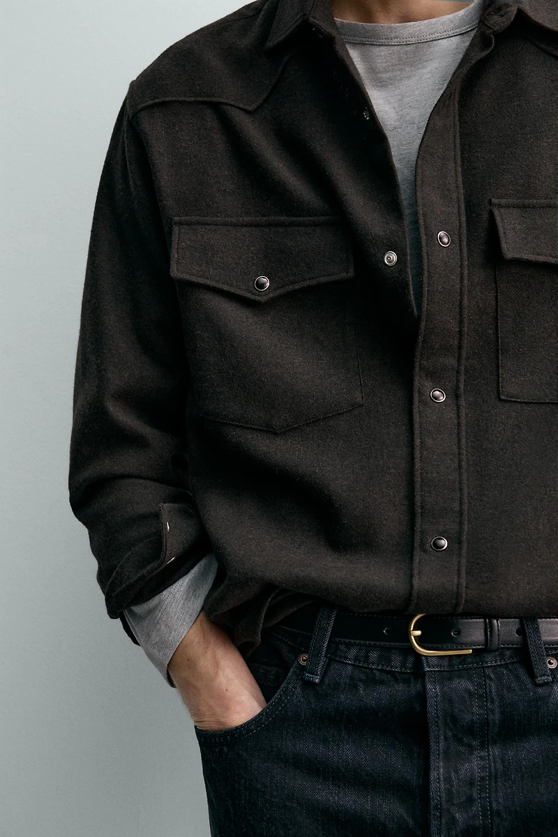 WOOL WESTERN SHIRT AARON LEVINE X ZARA