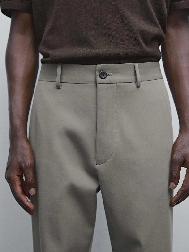 Cotton blend semi joggers