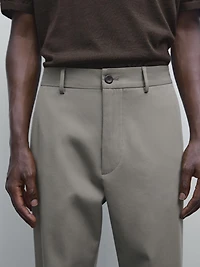 Cotton blend semi joggers