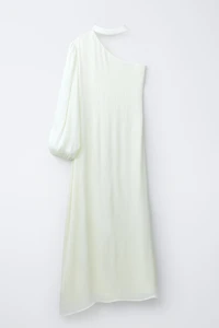 ASYMMETRIC SATIN EFFECT DRESS