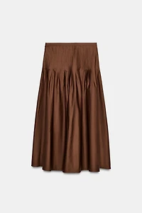 PLEATED MIDI SKIRT