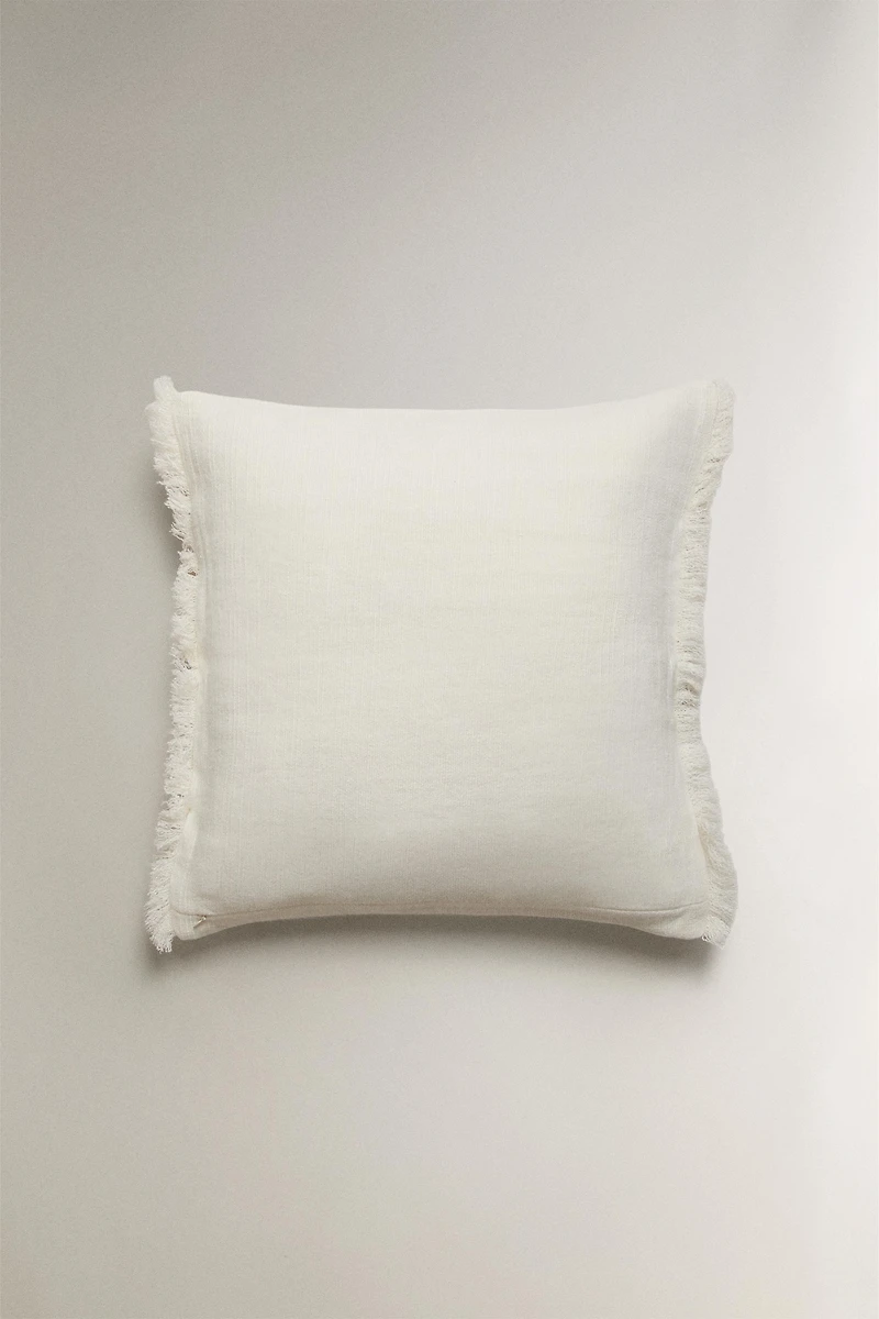 HEAVY LINEN THROW PILLOW COVER