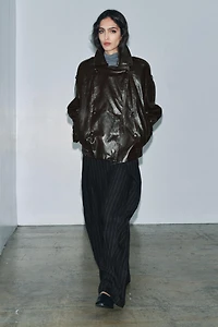 ZW COLLECTION WOOL PINSTRIPE PANTS