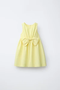 POPLIN BOW DRESS