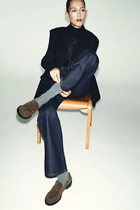 SPLIT LEATHER LOAFERS