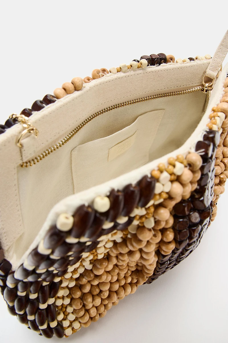 SAC POCHETTE À PERLES