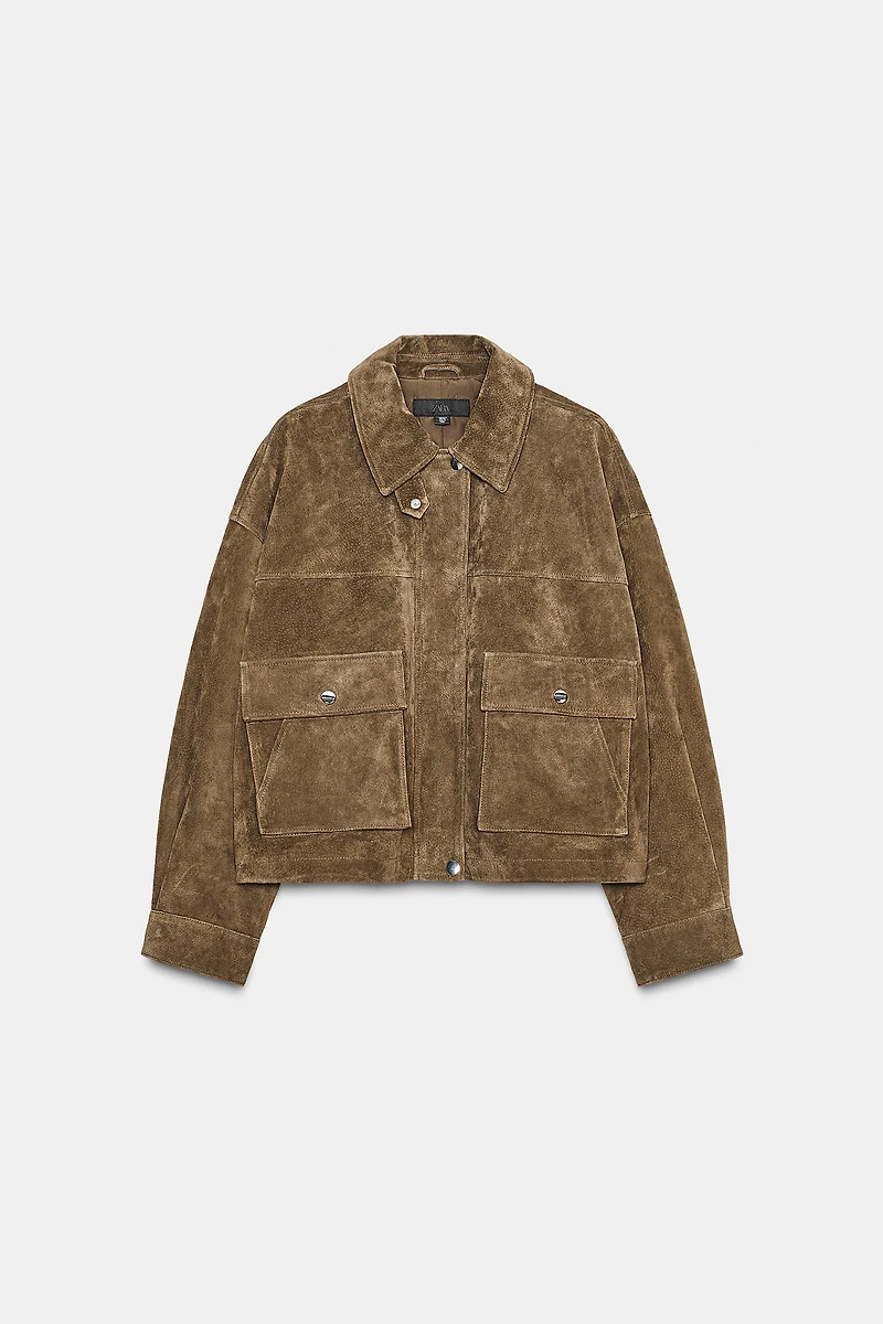 100% LEATHER BOMBER JACKET