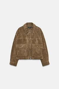 100% LEATHER BOMBER JACKET