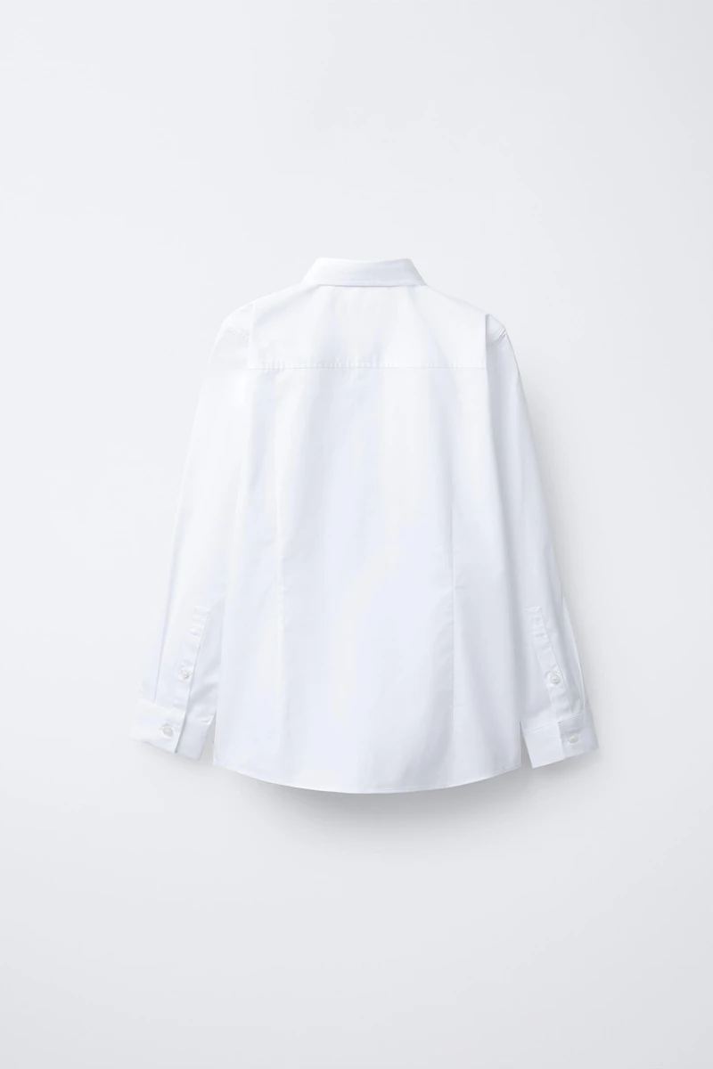 DETACHABLE SATIN BOW TIE SHIRT