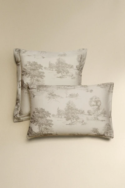 TAIE D’OREILLER SATIN TOILE DE JOUY