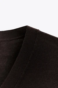 100% WOOL SHORT SLEEVE TOP